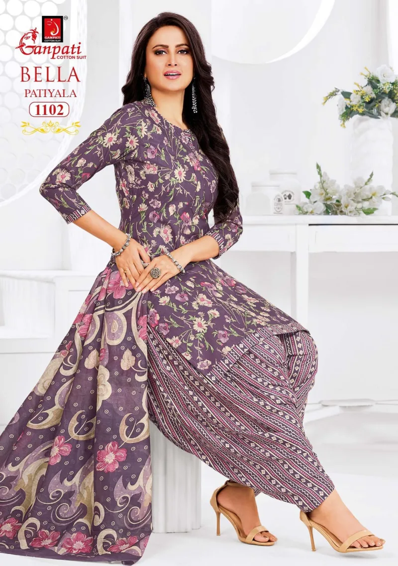 Bella Patiyala Vol 11 By Ganpati Cotton Readymade Patiyala Dress 